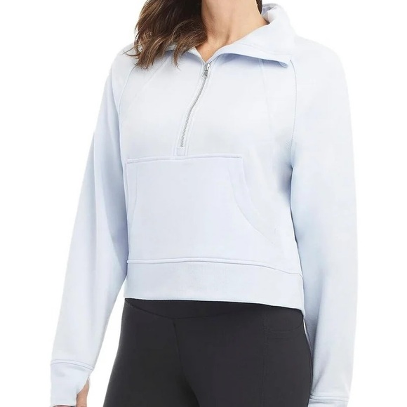 Danskin Women's Sky Blue Half-Zip Hoodie - Picture 1 of 6